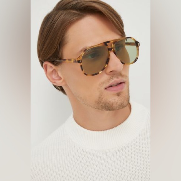 NEW GUCCI GG1042S 004 UNISEX AVIATOR SUNGLASSES GUCCI GG1042S - Picture 3 of 11